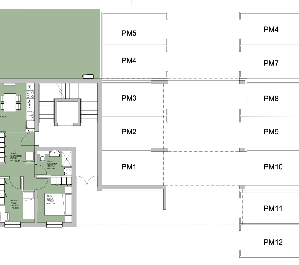 Parkirna mjesta - zgrada 619