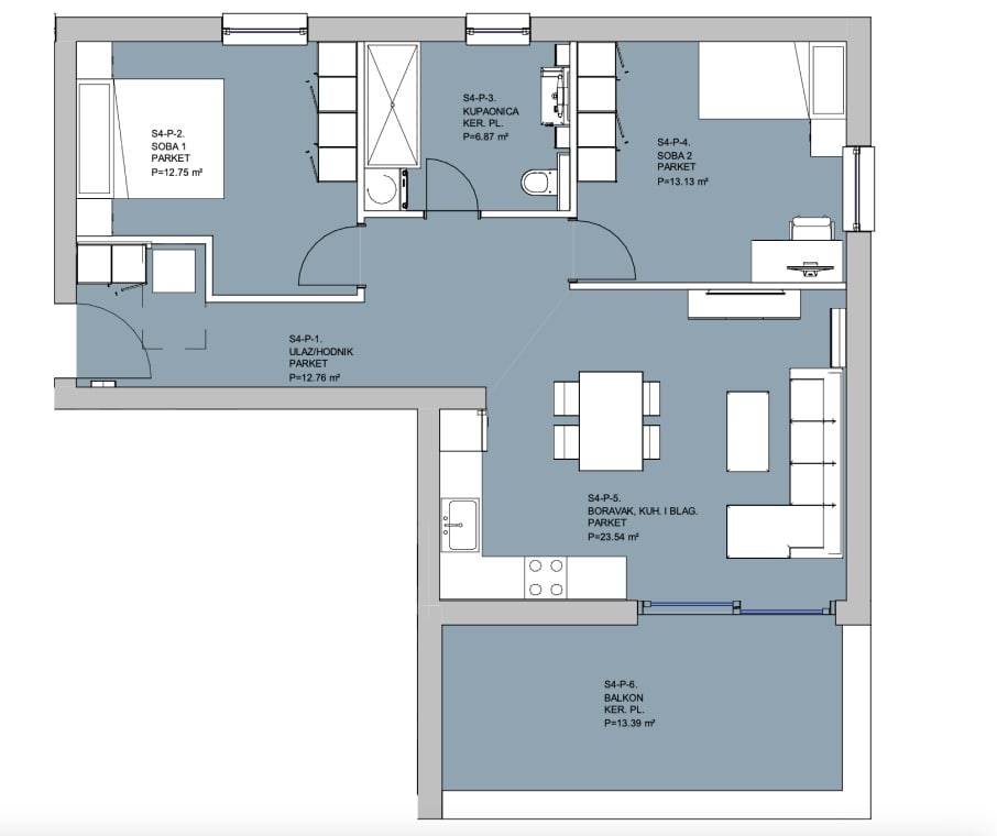 Zgrada 619 - stan 4 - tlocrt