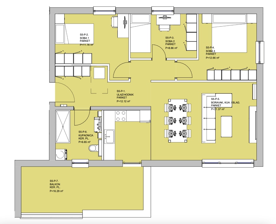 Zgrada 619 - stan 5 - tlocrt