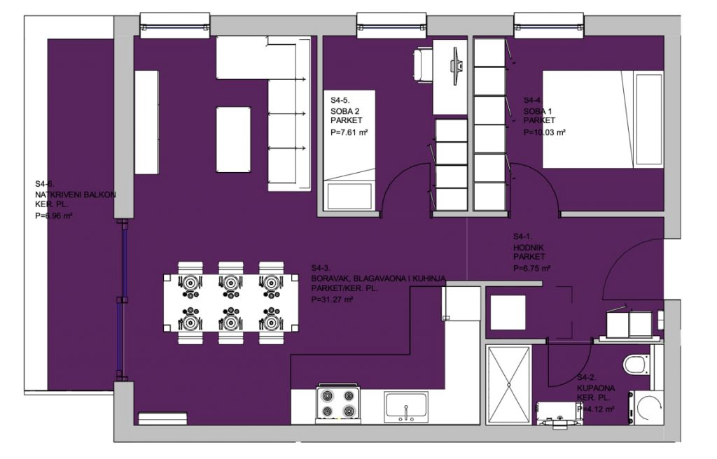 Zgrada 620 - stan 4 - tlocrt