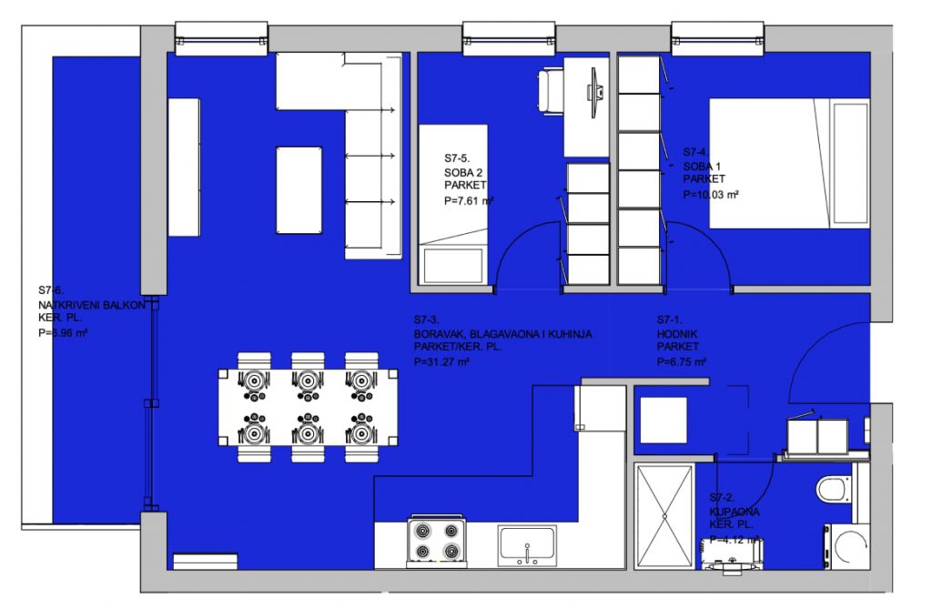 Zgrada 620 - stan 7 - tlocrt